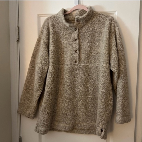 101 10/$50🏄🏻‍♀️ L.L. Bean Tan Fleece Jacket - Picture 6 of 15